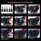 LED headlight bulb installation kit with step-by-step views and wiring connection