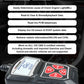 Black OBD2 code reader diagnostic scanner with red ESC/enter buttons and LCD screen
