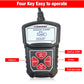 Front view of black OBD2 code reader scanner with ESC and ENTER buttons