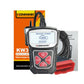 KONNWEI KW310 OBD2 scanner with red OBD plug and included instruction paper