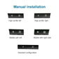 Black HVAC air volume switch panels with two white fan icons, placement options