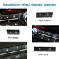 Black air control button panel with ventilation icons for dashboard climate control