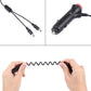 Car cigarette lighter switch plug spring coil cable held by hands