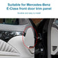 Installed front door trim panel cover, light gray textured plastic