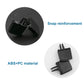 Black snap-in switch paddle with reinforced tabs, front and back views
