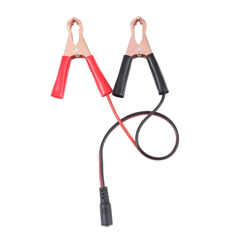 DC 5.5x2.1 charging cable with red/black crocodile clips and DC plug