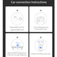 Car Bluetooth FM adapter connection steps: plug in, pair, set frequency, and play music