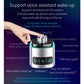 Car Bluetooth MP3 player with voice assistant wake-up and glowing blue LED ring