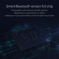 Bluetooth 5.0 car music player shown on circuit-style graphic background