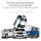Car Bluetooth MP3 player for 12–24V vehicles, shown with compatible car models