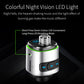 Car Bluetooth MP3 player with colorful night-vision LED light and blue-green ring
