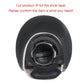 Black gear shift knob mounting base with circular connector opening