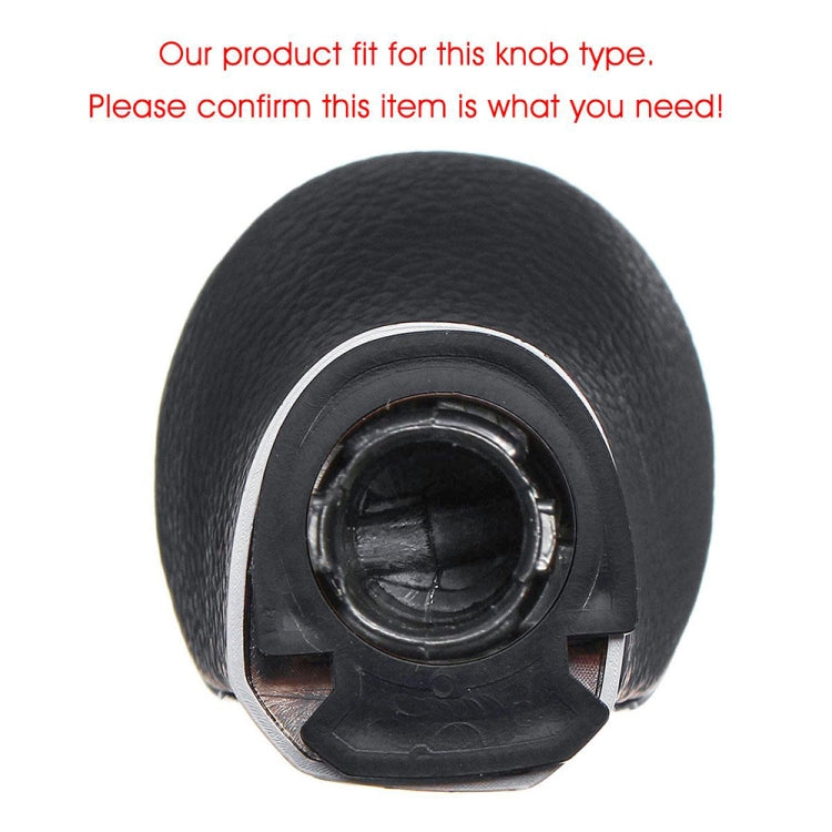Black gear shift knob mounting base with circular connector opening