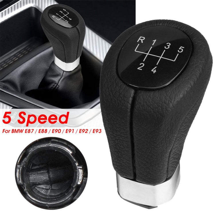 Black 5-speed gear shift knob with top number dial and silver base