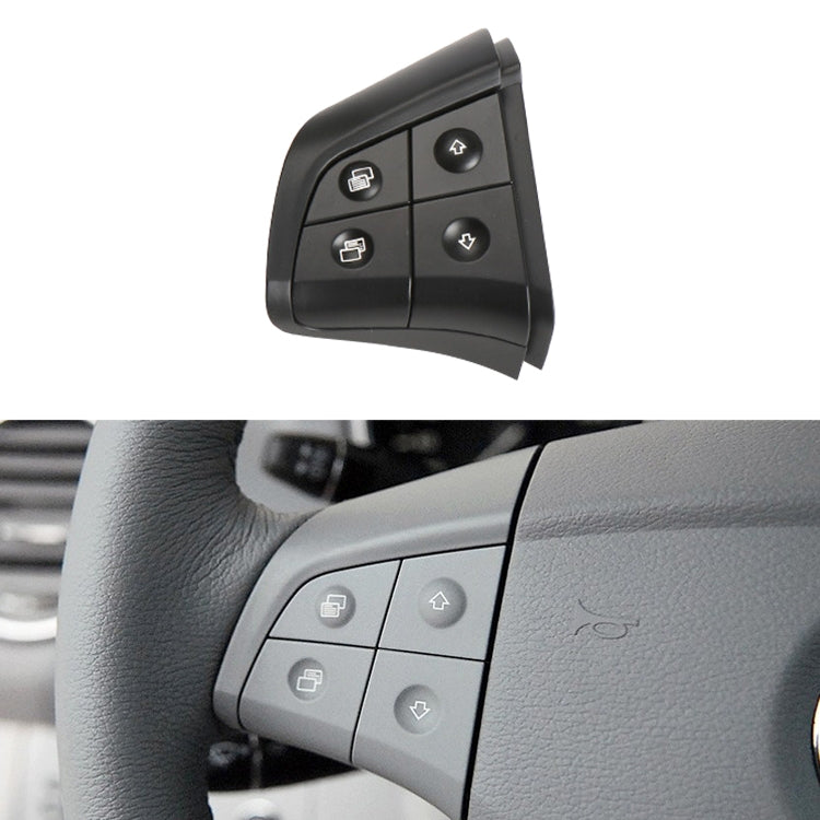Left-side 4-button steering wheel switch panel, black with four control icons