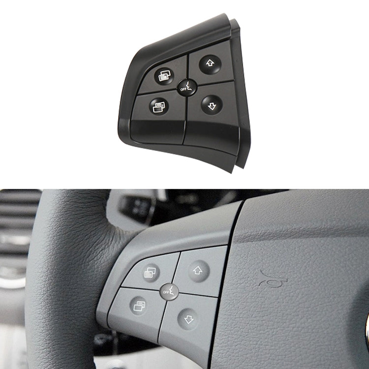 Left-side 5-button steering wheel switch panel, black control buttons with icons