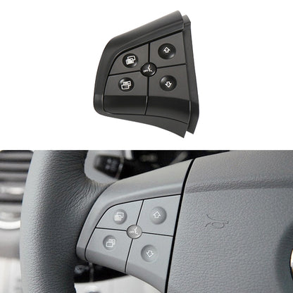 Left-side 5-button steering wheel switch panel, black control buttons with icons