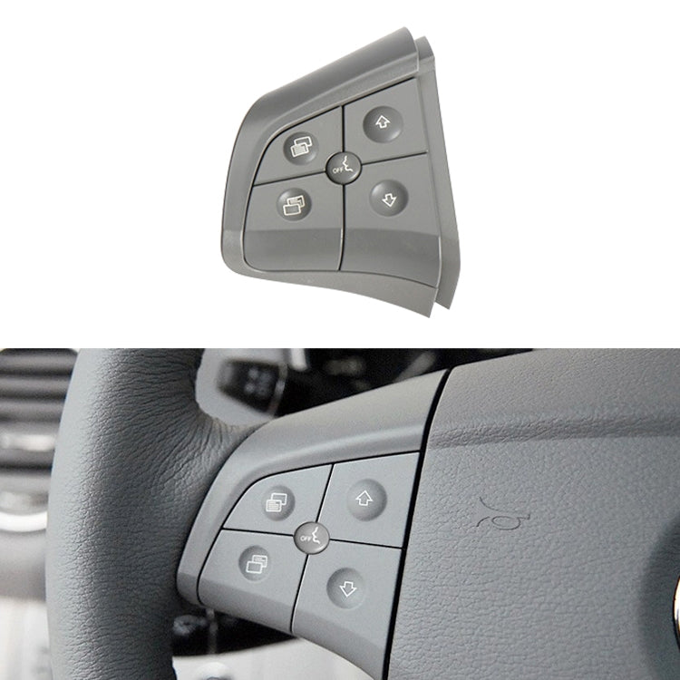Left-side 5-button steering wheel switch panel, grey control buttons with icons