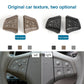 Left-side steering wheel switch panel options with icon buttons in multiple colors