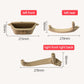 Beige left front inner door handle pull trim cover, multiple angles