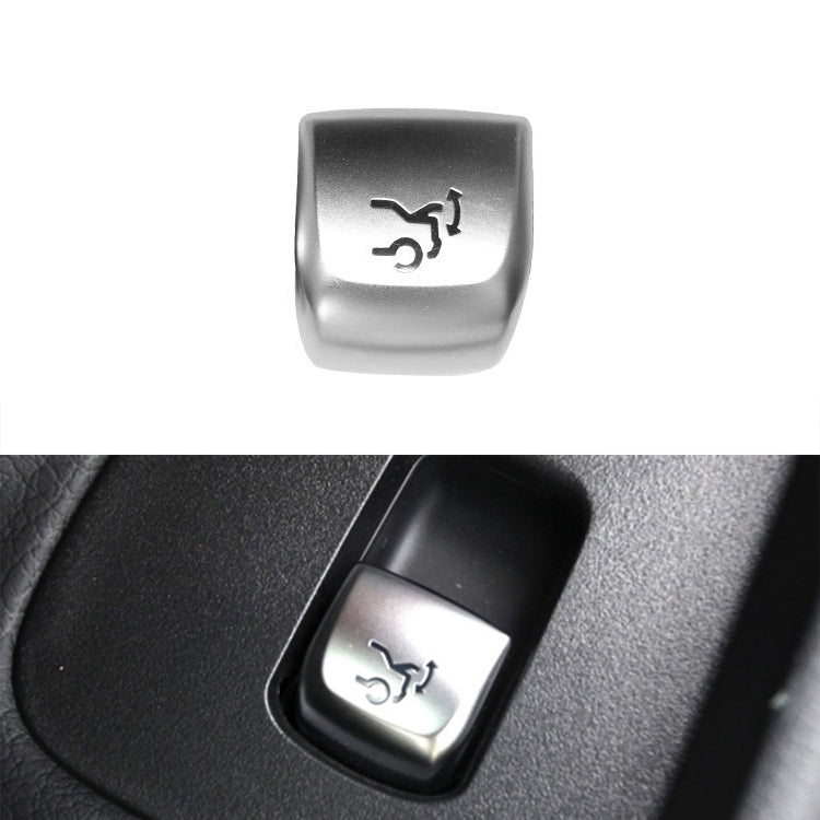 Mercedes-Benz trunk release switch button, metallic panel with trunk-open icon