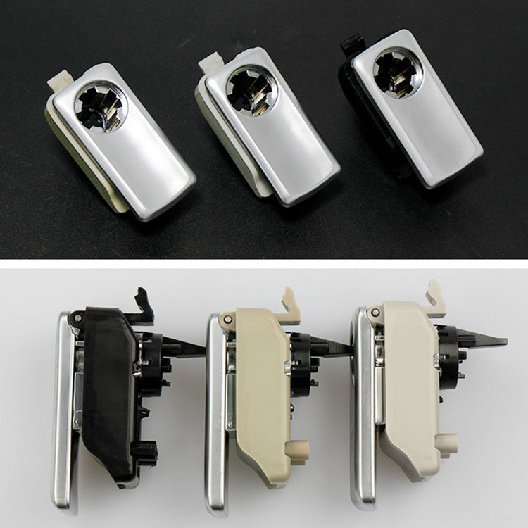Car glove box handle switch set with internal parts and silver housings