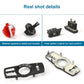 Black headlight switch panel parts kit with red knob and mounting bracket