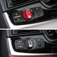 Black headlight switch panel with circular dial, red center, and light icon buttons