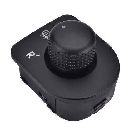 Black car mirror control knob switch with R- indicator and textured grip