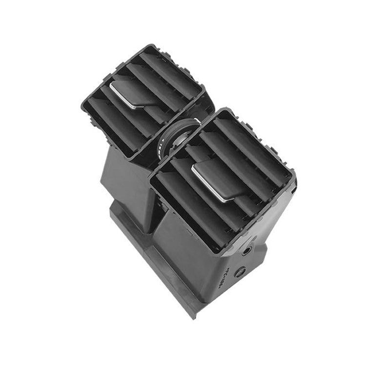Car rear air conditioner outlet assembly, black plastic vent with adjustable slats