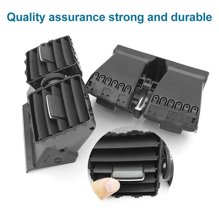 Car rear air conditioner outlet assembly set, black vent parts and detachable nozzle