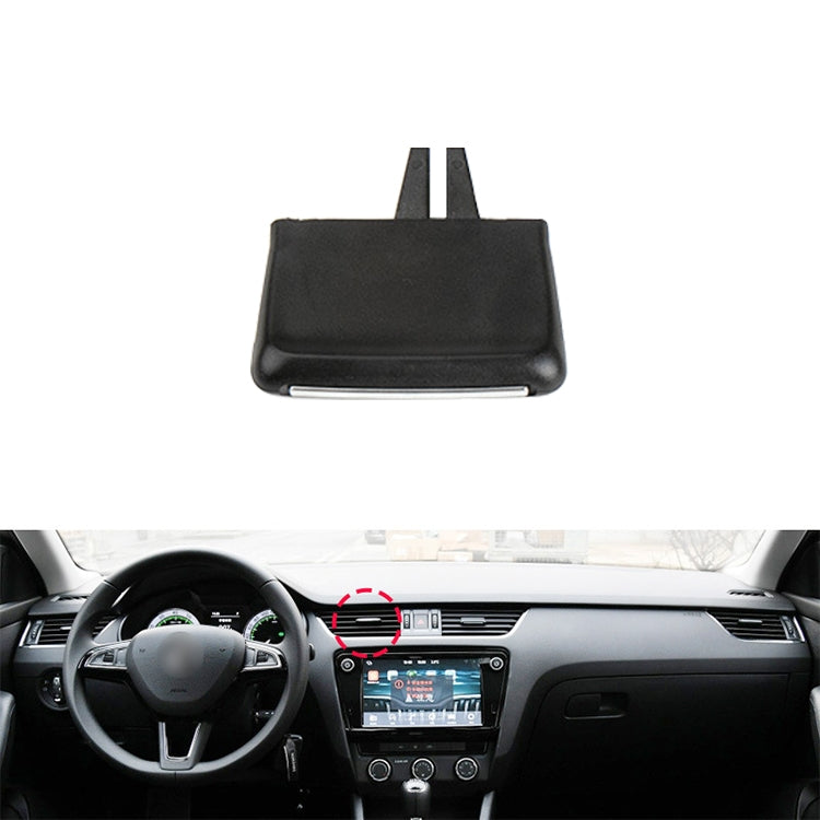 Black air vent control paddle with mounting clips