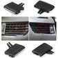 Black air vent control paddle with mounting tabs, multiple angles