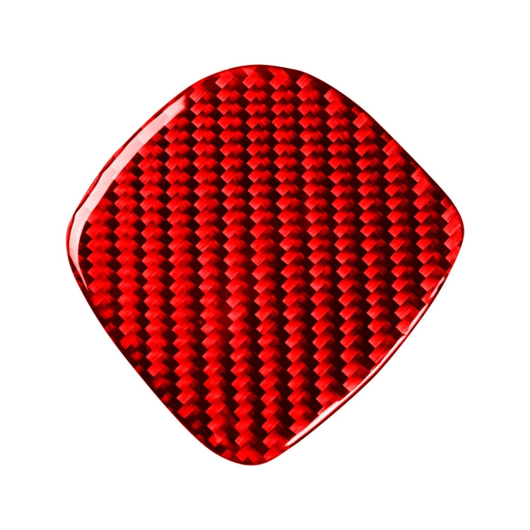 Carbon fiber-style sticker insert, red diamond weave pattern, rounded diamond shape