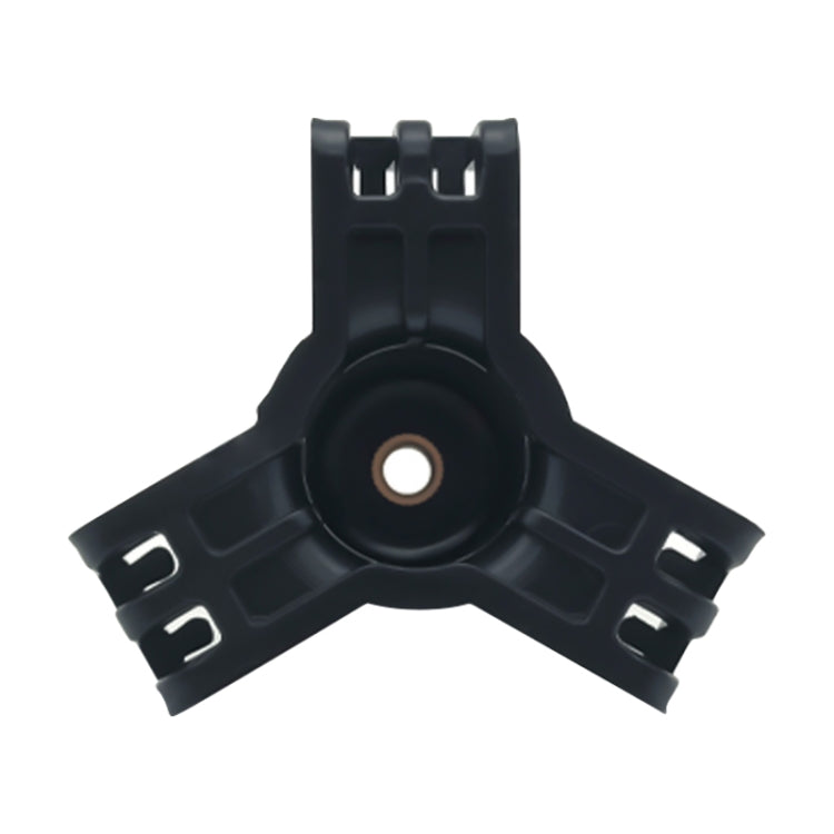 Black trunk bag hook with round center hole and three mounting clips