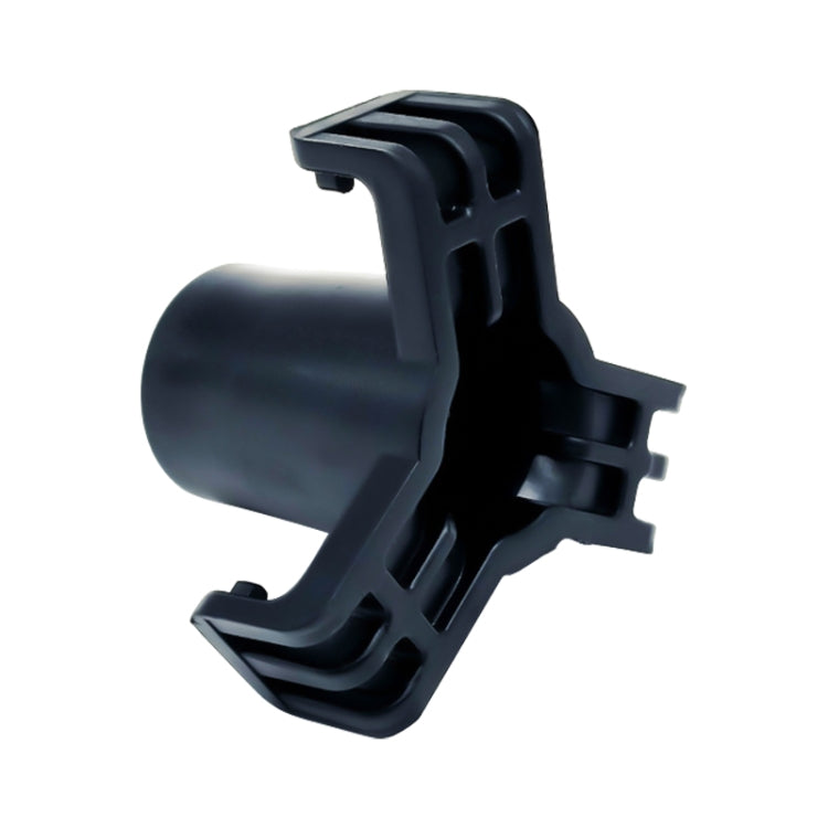 Black trunk grocery bag hook with curved post and forked hanging support