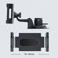 Black suction-cup tablet holder with adjustable arm width 140–280mm