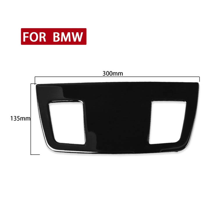 BMW dashboard air outlet panel sticker, black trim with two rectangular opening cutouts