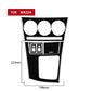 Black AC gear frame set sticker with chrome accents, right-drive dashboard insert