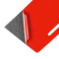 Red backing sheet with gray felt edge for AC gear frame sticker application
