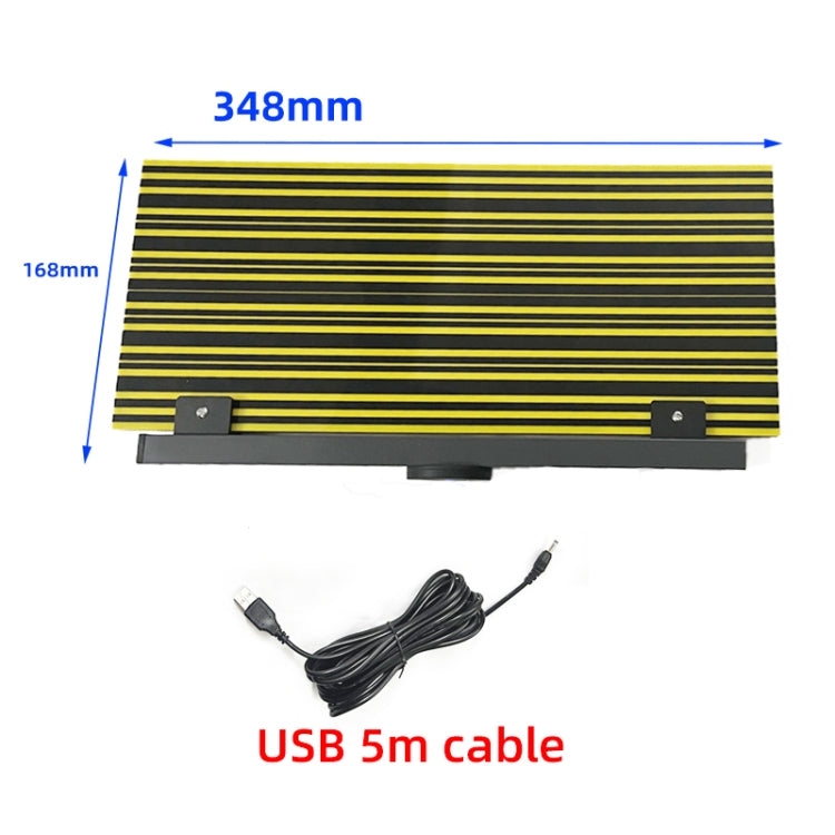 Stripe light detection board with size markings and included USB 5m cable