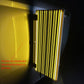 Stripe light detection board displaying vertical LED lines at a close angle