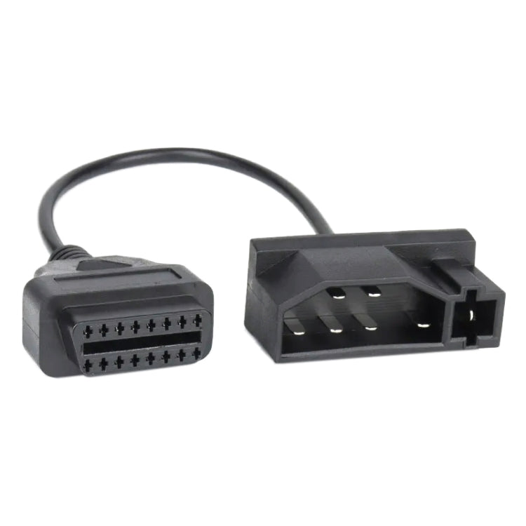 OBD II adapter cable: 7-pin plug to 16-pin OBD connector, black, for Ford