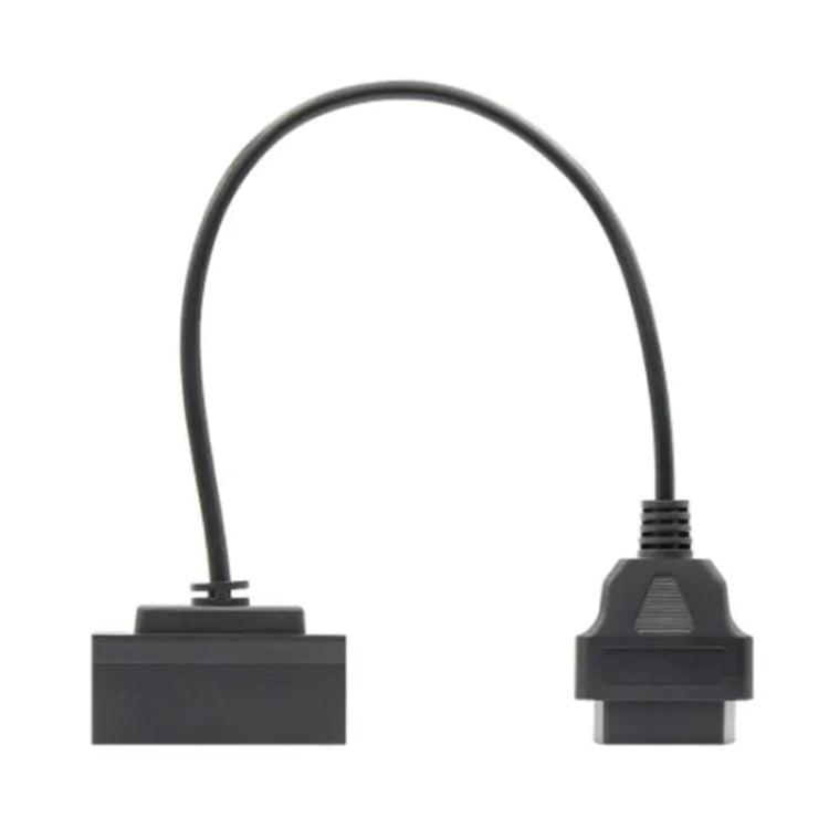 Adapter cable with separate 7-pin and 16-pin connector ends, black housing
