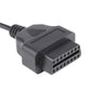 7-pin plug end on black adapter cable, molded connector housing