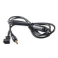 Aux audio adapter cable with gold 3.5mm jack and two-pin BMW-style plug, black