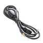 Aux audio adapter cable with braided 3.5mm male plug and BMW harness connector, black