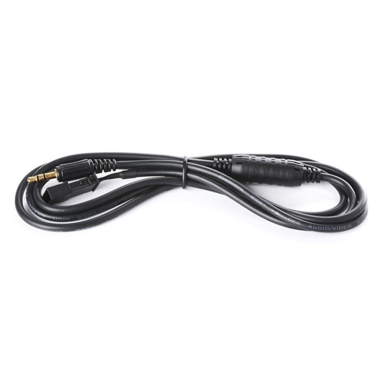 Aux audio adapter cable with 3.5mm male plug, BMW connector and molded strain relief, black