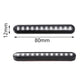 Black 12-LED license plate light bars with size diagram: 80mm length, 12mm height