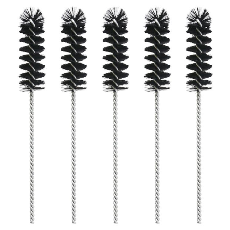 Carbon removal brush set: 5 spiral wire brushes with black bristle heads